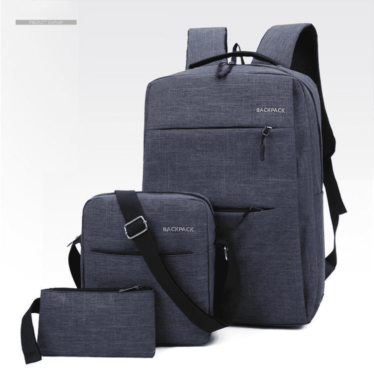 Blue 3-PCS Multi-Functional & Lightweight Backpacks Set for Students