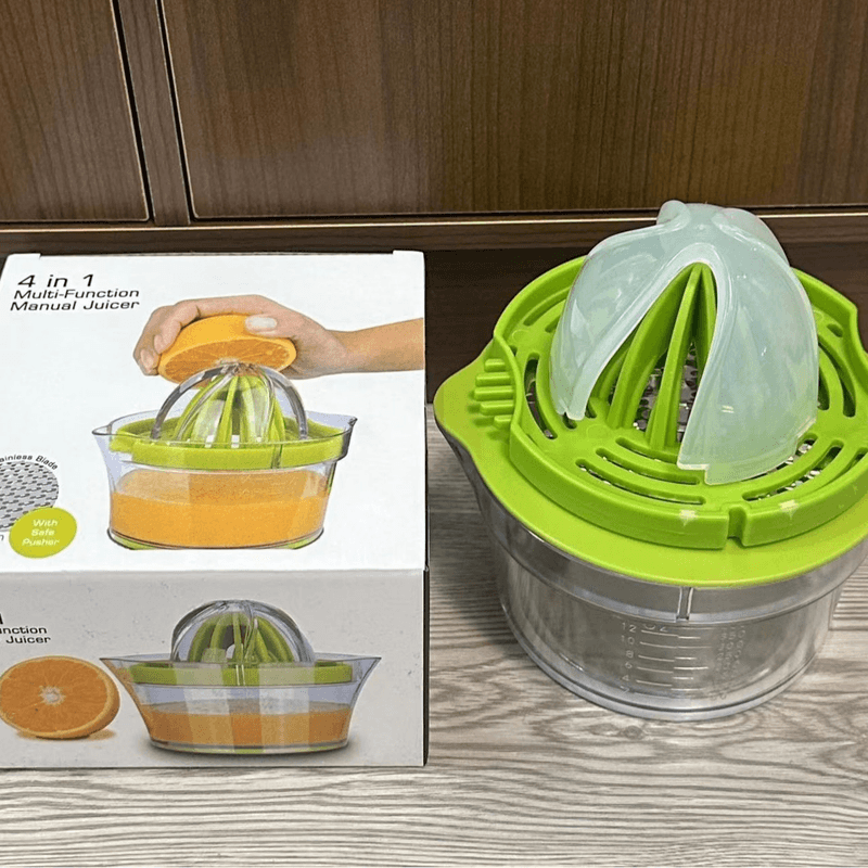 4-in-1 Manual Citrus Juicer with Grater and Egg Separator -Free
