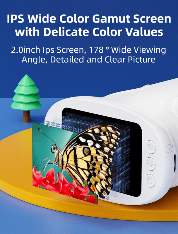 Yellow Kids Handheld Digital Microscope - 2.4-inch HD Portable Magnifier