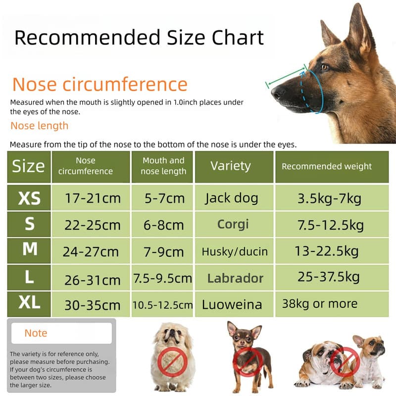 2-Piece Size XL Grey Breathable Mesh Dog Muzzle - Anti-Barking, Biting