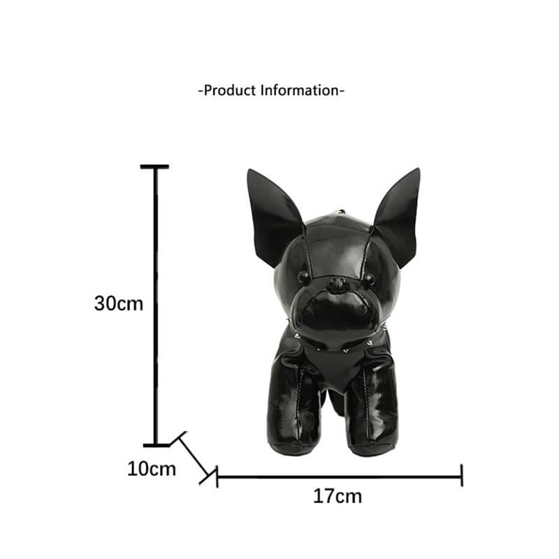 Brown French Bulldog Shaped Crossbody Bag PU Leather Animal - Brown Animal
