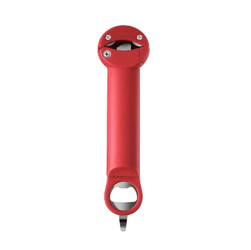 Red Multi-Functional Adjustable Can and Bottle Opener - Heavy Duty Jar