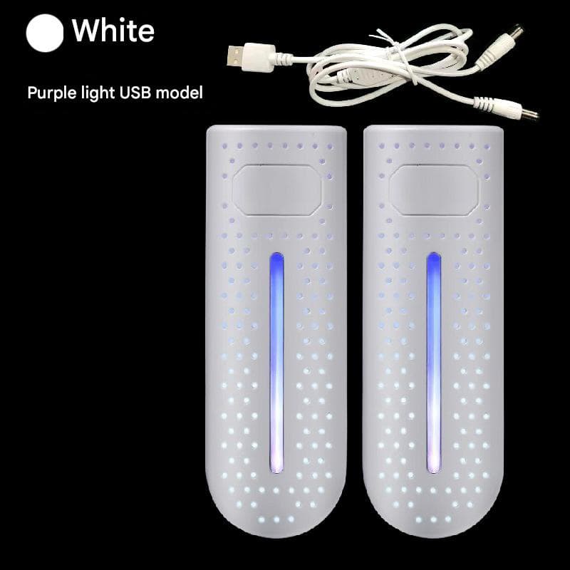 White Portable USB Shoe Dryer & Deodorizer - Constant Temperature Electric