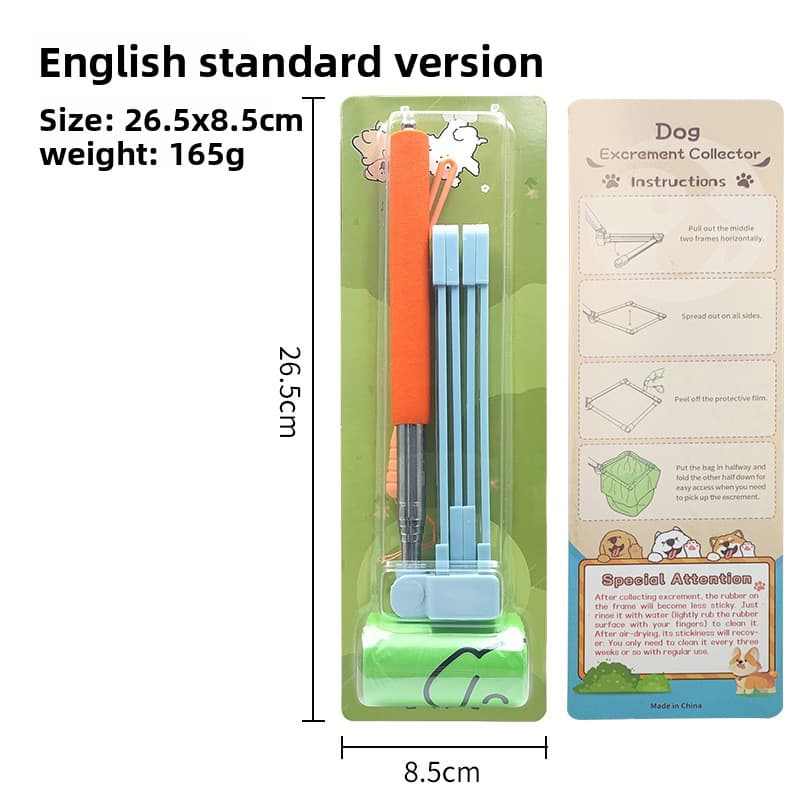 Portable Telescopic Dog Poop Scooper No Touch Waste Collector