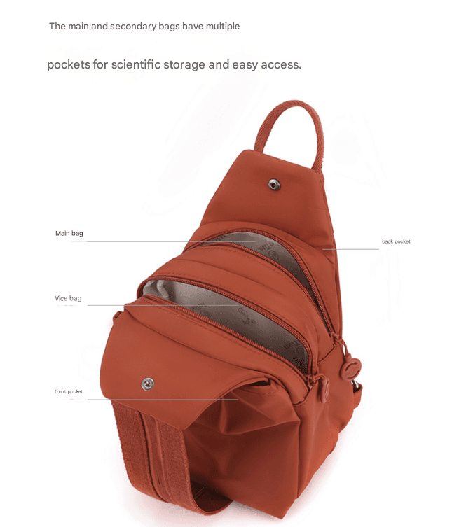 Orange Versatile Women's Convertible Mini Backpack & Sling Bag - Anti-Theft