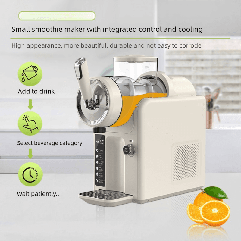 White Compact Home Cold Drink & Ice Cream Maker - Multi-Functional Slush