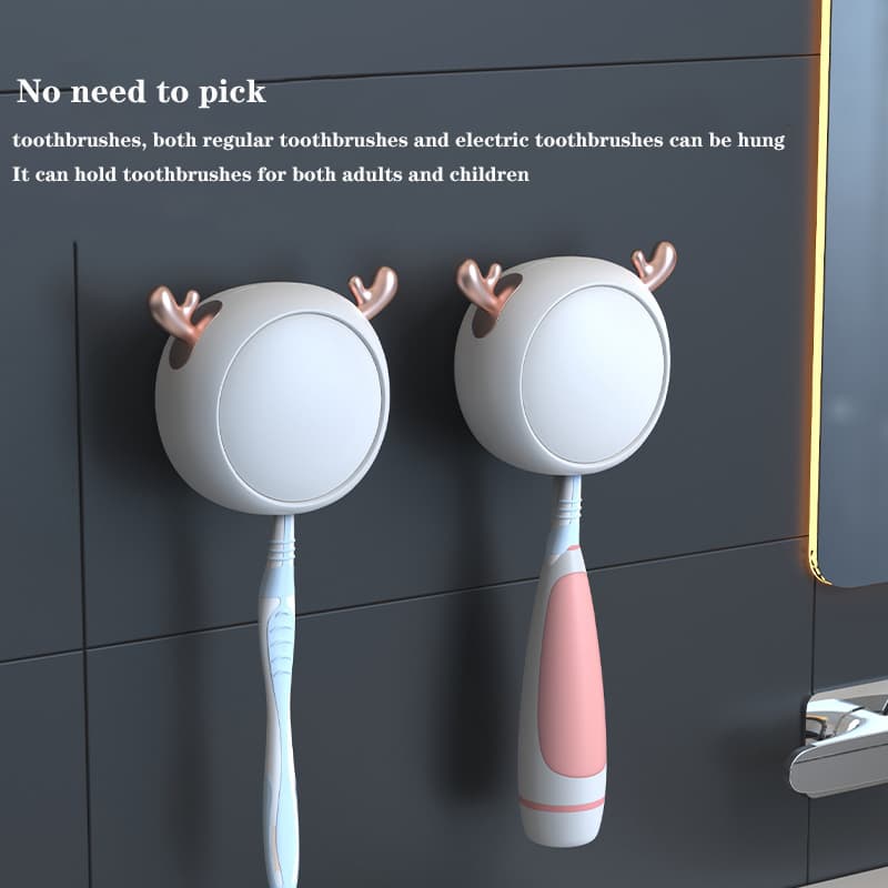 UV Toothbrush Sanitizer Holder - Wall Mounted, Portable - Black Ears Bear