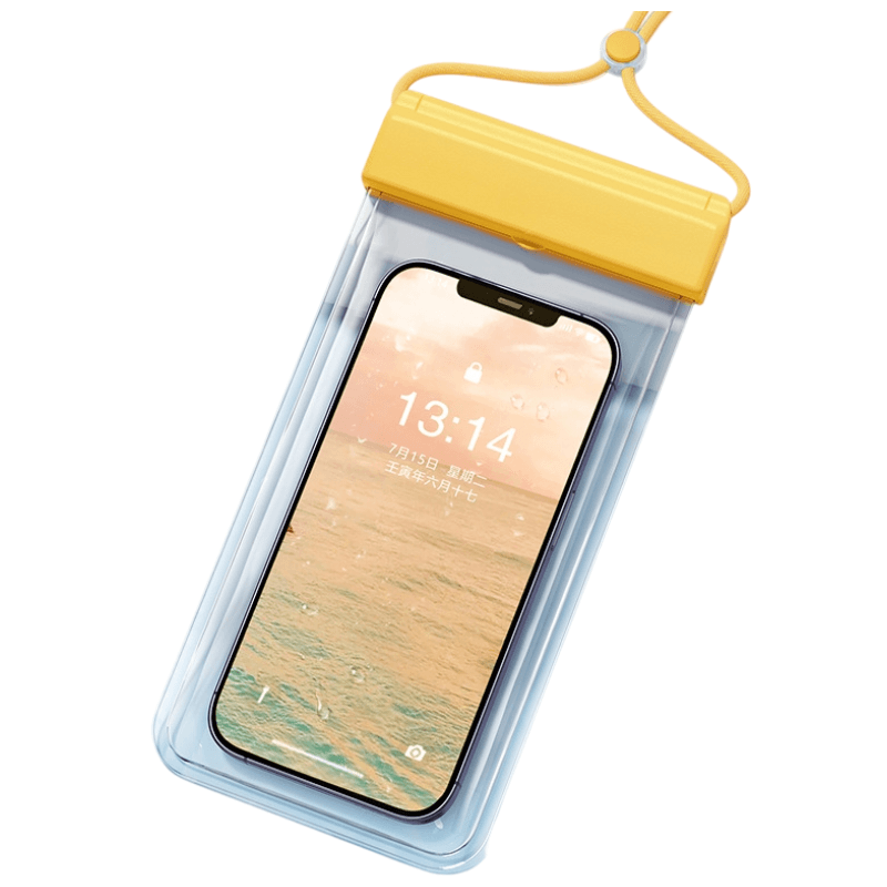 3-PCS Yellow IPX8 Waterproof Phone Pouch (19×11 cm) - Universal Touch Screen