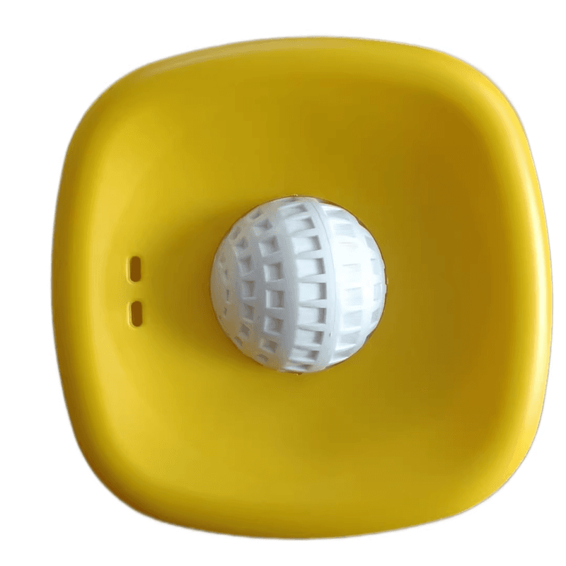 Yellow bowl, white ball Slow Feeding Dog Bowl with Built-In - Yellow White
