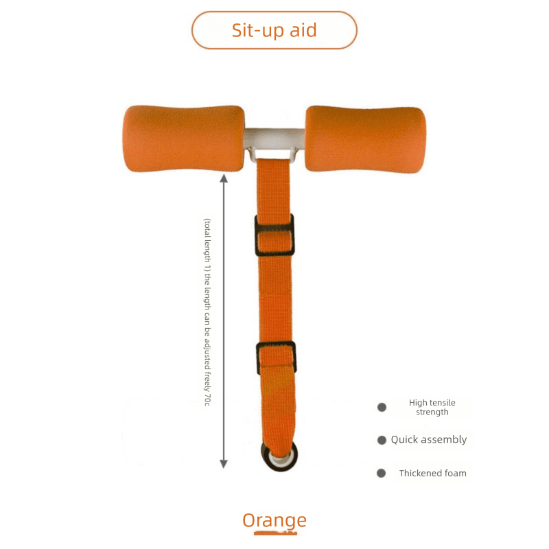 Portable Sit-Up Assistant Bar Door & Bed Anchor Core Trainer - Orange