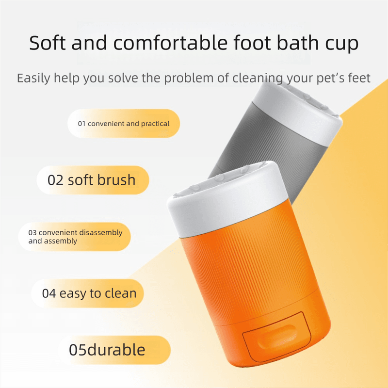 Portable Dog Paw Washer Cup - 360 Degree Muddy Foot Cleaner with Soft