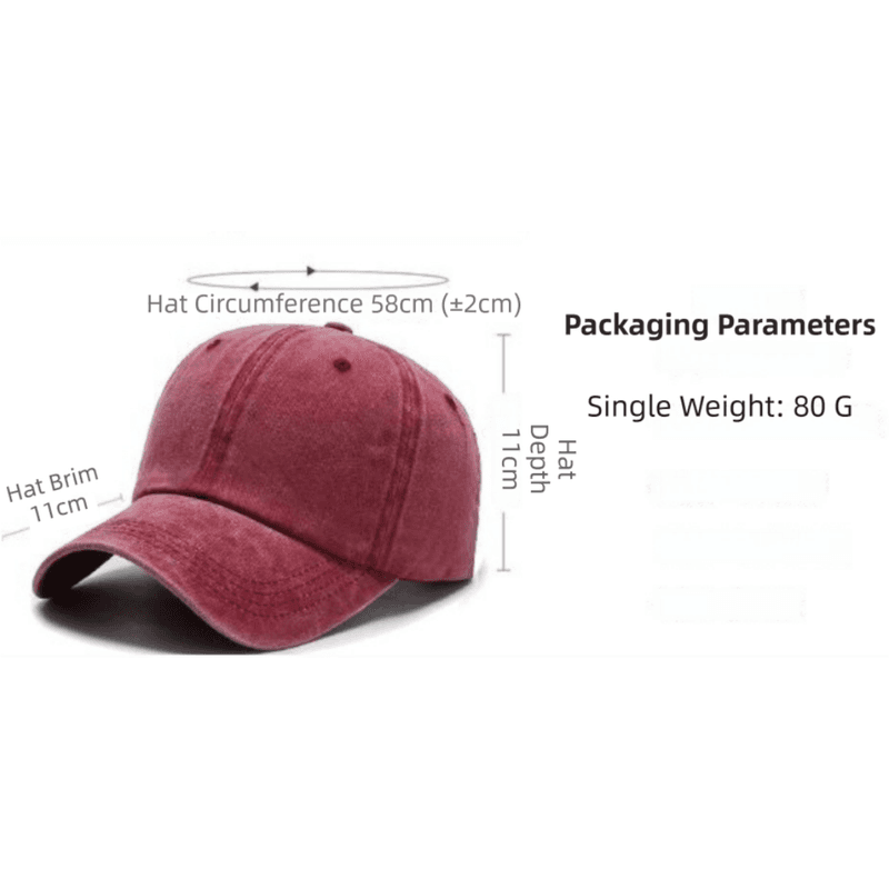 Grey Washed Cotton Baseball Cap with Cat Print - Spring/Summer Casual
