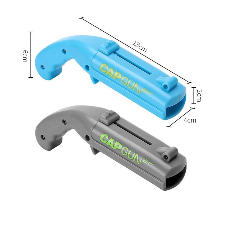 2-Pack grey and blue Fun Bottle Opener with Cap Ejection - Grey Blue