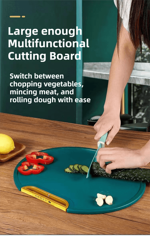 35 × 35 cm Thickened Circular Standable Cutting Board - Food-Grade