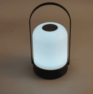 Black Portable LED Table Lamp Rechargeable Touch Dimmable Lantern 3 Colour