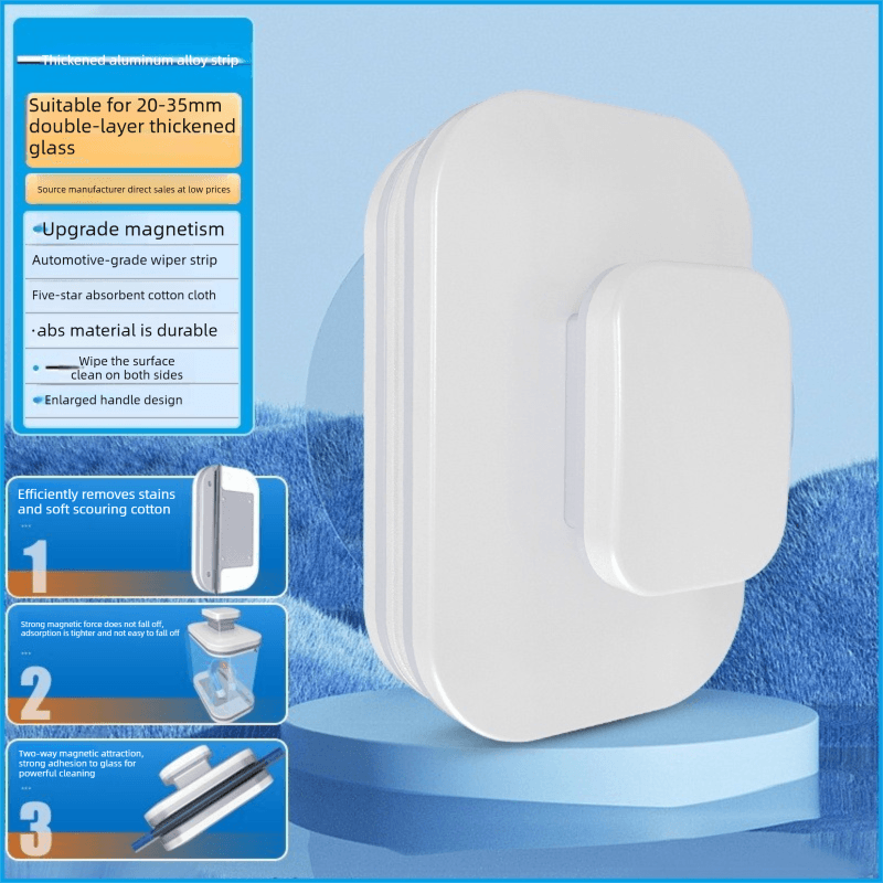 Magnetic Double Sided Window Cleaner for 18-30mm Double Glazed Glass High