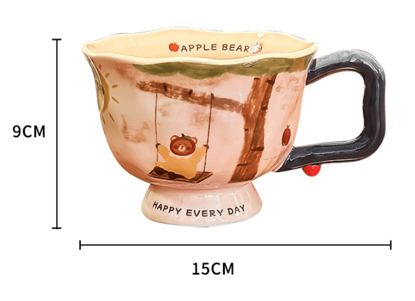 370 ml Creative Artistic Ceramic Mug - Unique Water Cup
