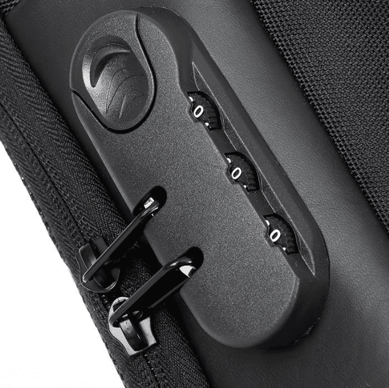 Black Lightweight Anti-Theft Tactical Chest Bag - Waterproof Security Sling