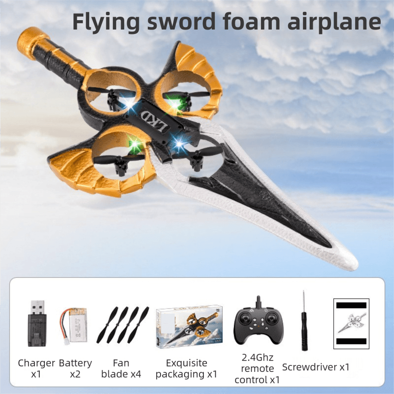 L36 Remote Control Flying Stunt Sword with 360° Flip - 2 Battery Included