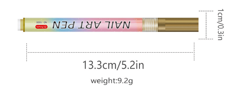 Pink 0.7mm Nail Art Doodle Pen 12 Sticks- Single Color Acrylic Marker