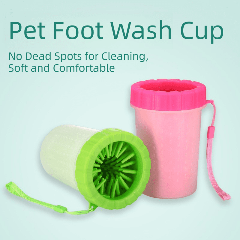 Green Large Size Quick & Easy-Clean Dog Paw Cleaner Cup - PP+TPR Material