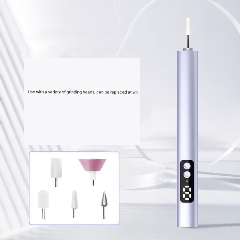 Purple Professional Electric Nail File Kit - Portable USB-C Rechargeable