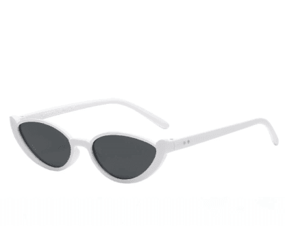 White frame With Black and Grey Lenses 2-Piece Cat-Eye Sunglasses for Women