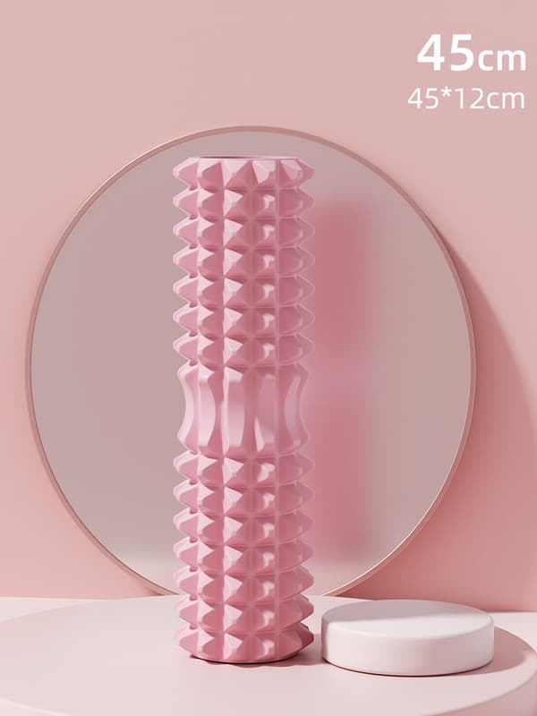 Pink High-Density 3D Trigger Point Foam Roller - Solid Core Massager