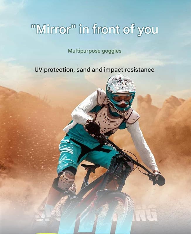 Panoramic Outdoor Sports Goggles - UV Protection, Windproof, Anti-Fog