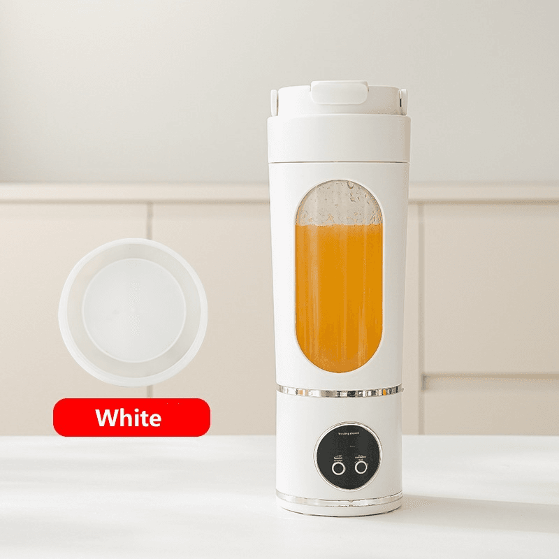 White 3.7V Portable Blender 700 ml Wireless Juicer Cup - 12 Blade USB