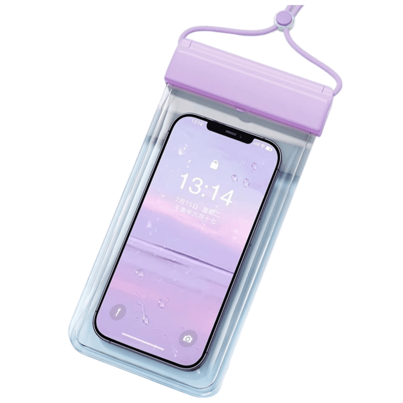 3-PCS Purple IPX8 Waterproof Phone Pouch (19×11 cm) - Universal Touch Screen