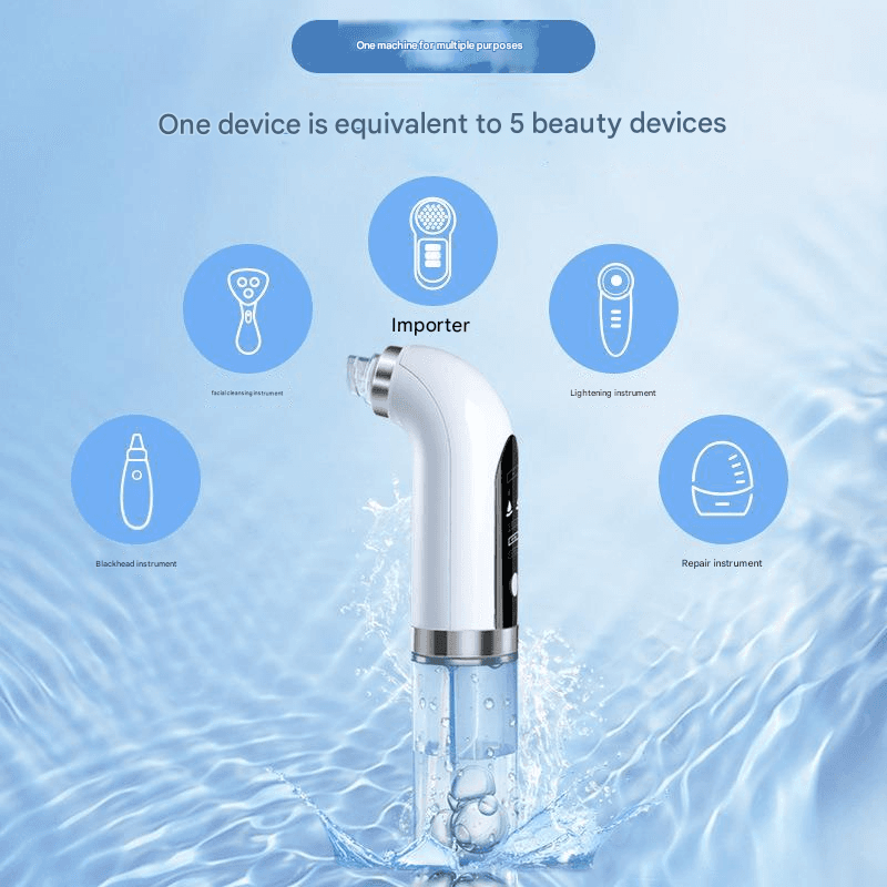 White Hydro-Dermabrasion Blackhead Remover Vacuum - Rechargeable Pore
