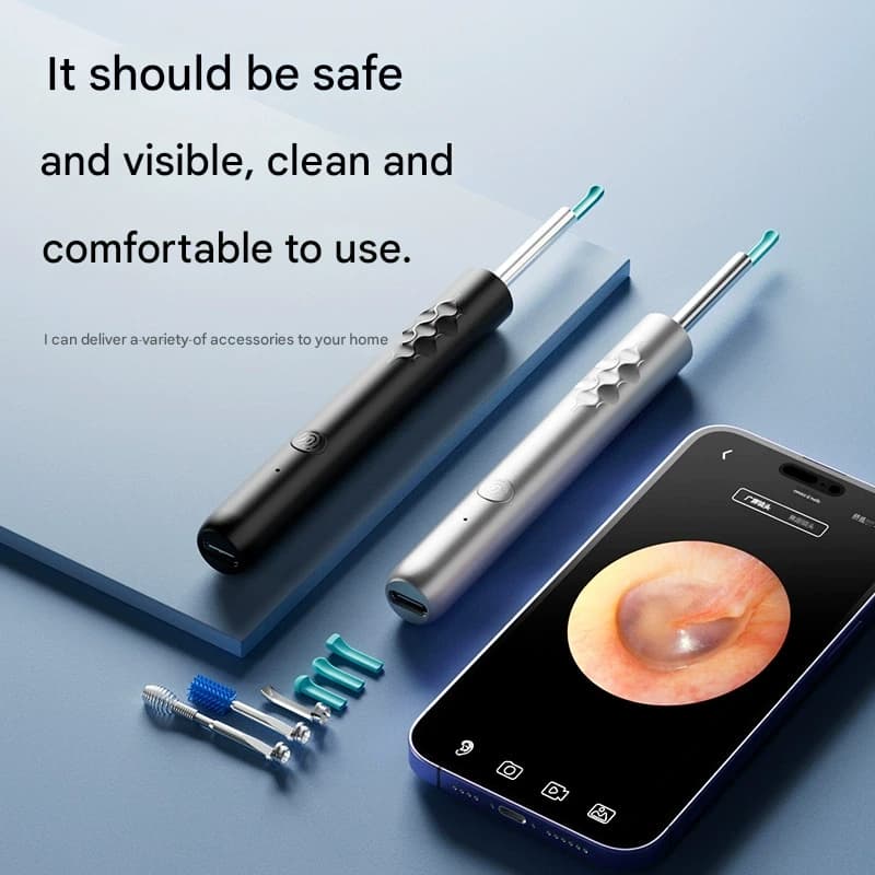 Smart Visual Ear Cleaner with HD WiFi Camera - White low-level version