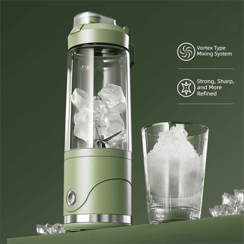 Green Portable Automatic Rechargeable Blender Wireless Juicer Mini Ice