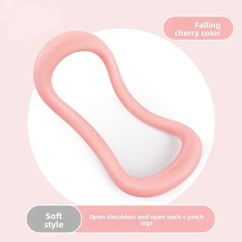 2-PCS Pink Multifunctional Yoga Ring Pilates Circle with Soft - Pink Ring