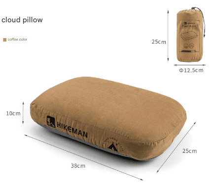 Coffee Ergonomic Memory Foam Travel Pillow for Neck Support - Portable
