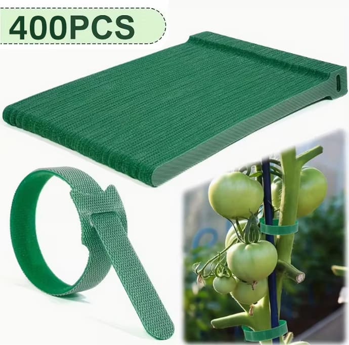 400-Piece Reusable Hook and Loop Cable Ties - 6-Inch T-Type Nylon Fastening