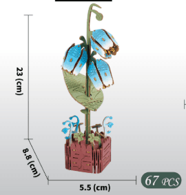 lily Of The Valley DIY 3D Wooden Flower Puzzle Toy - Educational Kids'