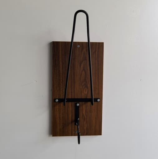Wooden type Wall Mounted Motorcycle Helmet Holder - Heavy-Duty Gear Rack