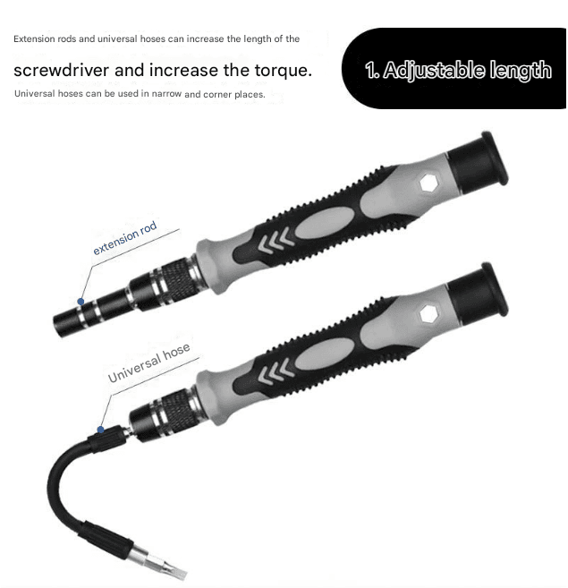 Grey Professional 115-in-1 Precision Screwdriver Set - Magnetic Repair Tool