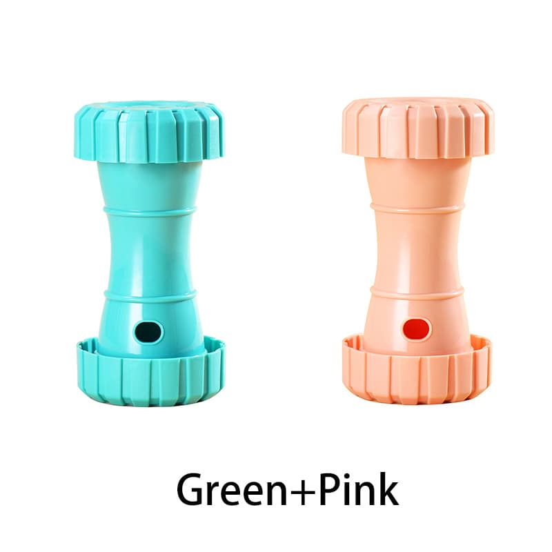 2 Pack（Green+Pink）: Cat and Dog Treat Dispenser Toy - Green Pink