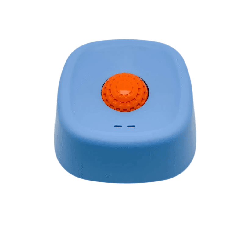 Blue bowl, orange ball Slow Feeding Dog Bowl with Built-In - Blue Orange