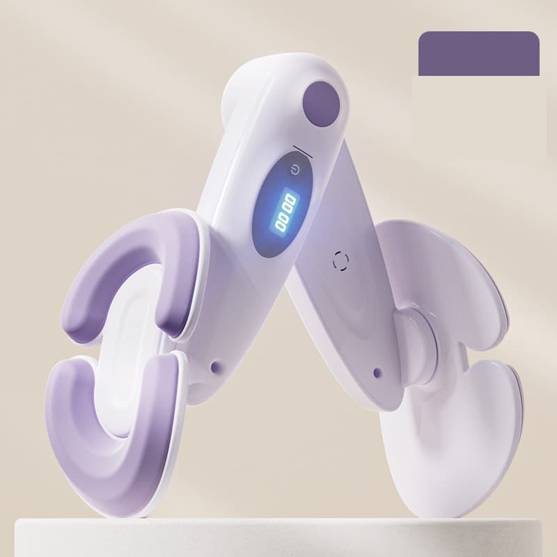 Purple Smart Kegel & Thigh Master with Digital Counter - Adjustable Pelvic