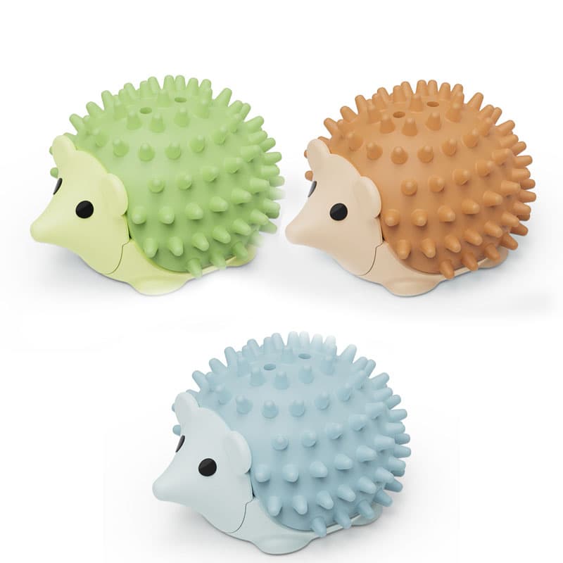 3-Pack Cat Hedgehog Lick Toys - Rotating Catnip Ball Scratcher with Adhesive