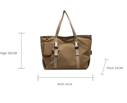 Black Modern Utility Tote Bag for Women - Large Capacity Shoulder Bag