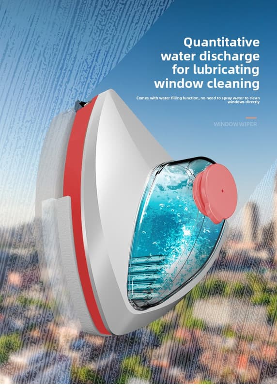 Magnetic Double Sided Window Cleaner with Water Tank 8-15mm Single Glazing