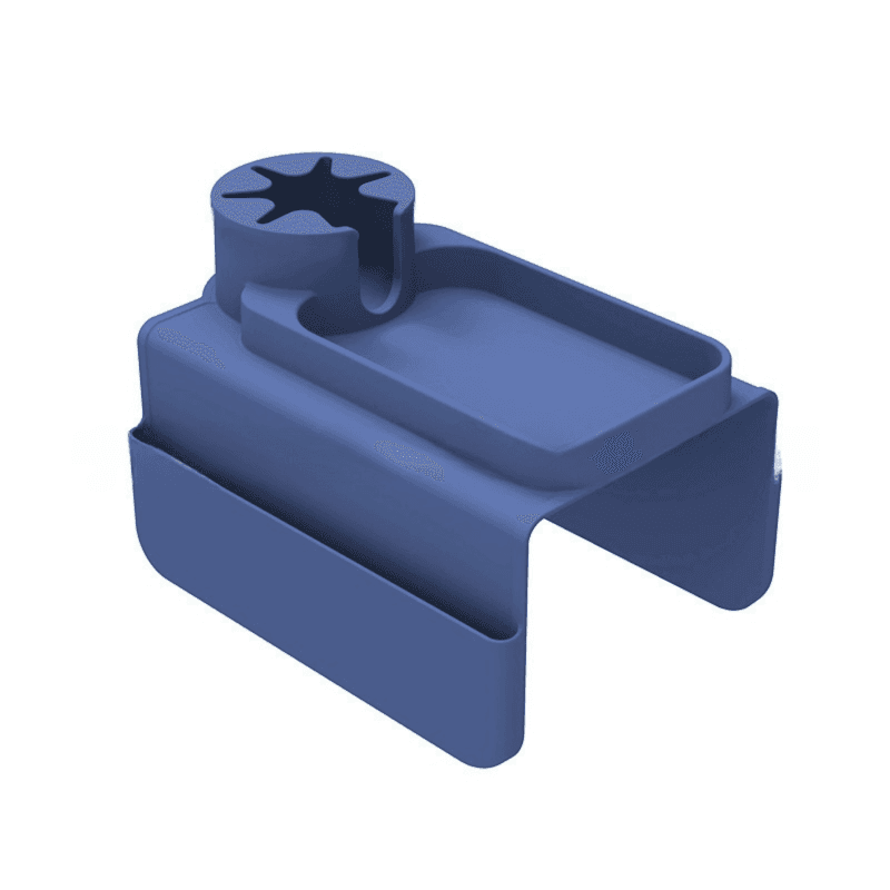 Light Blue Waterproof Silicone Couch Armrest Cup Holder Tray - Non-Slip