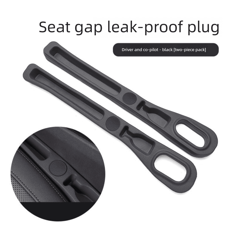 Black Car Seat Gap Filler Strip with Integrated Storage Slot - Black Storage