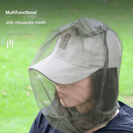 10-Piece Set: Outdoor Fishing & Night Fishing Mosquito Head Net - Insect