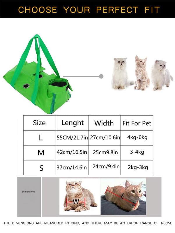 Size S Blue Multi-Functional Cat Grooming Bag - Anti-Scratch Restraint Pouch